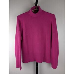 J. Crew Supersoft size Large Pullover Long Sleeve Sweater Pink Wool Blend